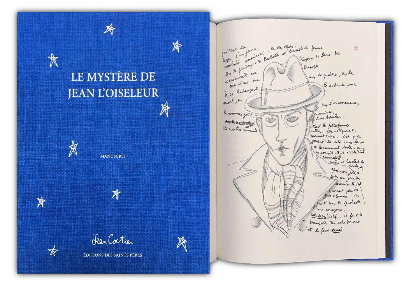 le coffret du manuscrit du Mystère de Jean L'oiseleur de Jean Cocteau
