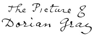 Le Portrait de Dorian Gray titre manuscrit