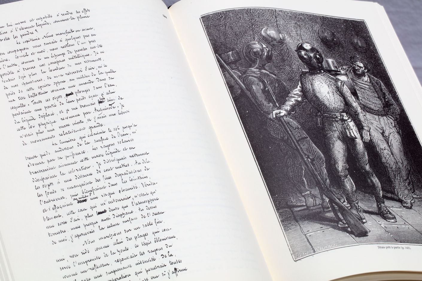 o manuscrito Vinte mil léguas submarinas de Júlio Verne